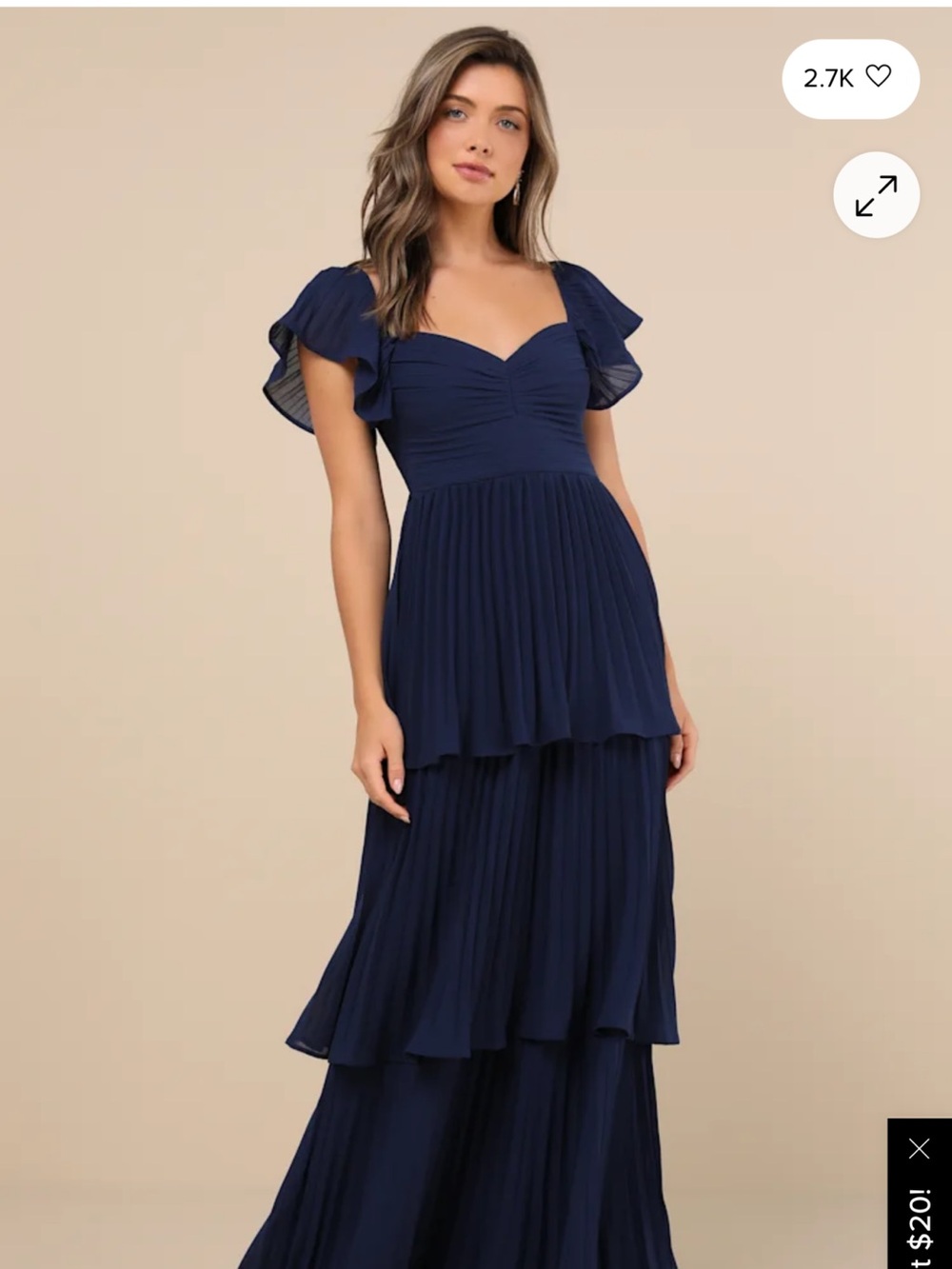 Lulu's Navy Ruffled Tiered Maxi Dress